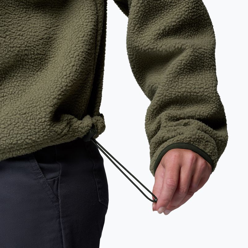 Pile donna Columbia Helvetia II Cropped Half Snap Fleece stone green/safari 6