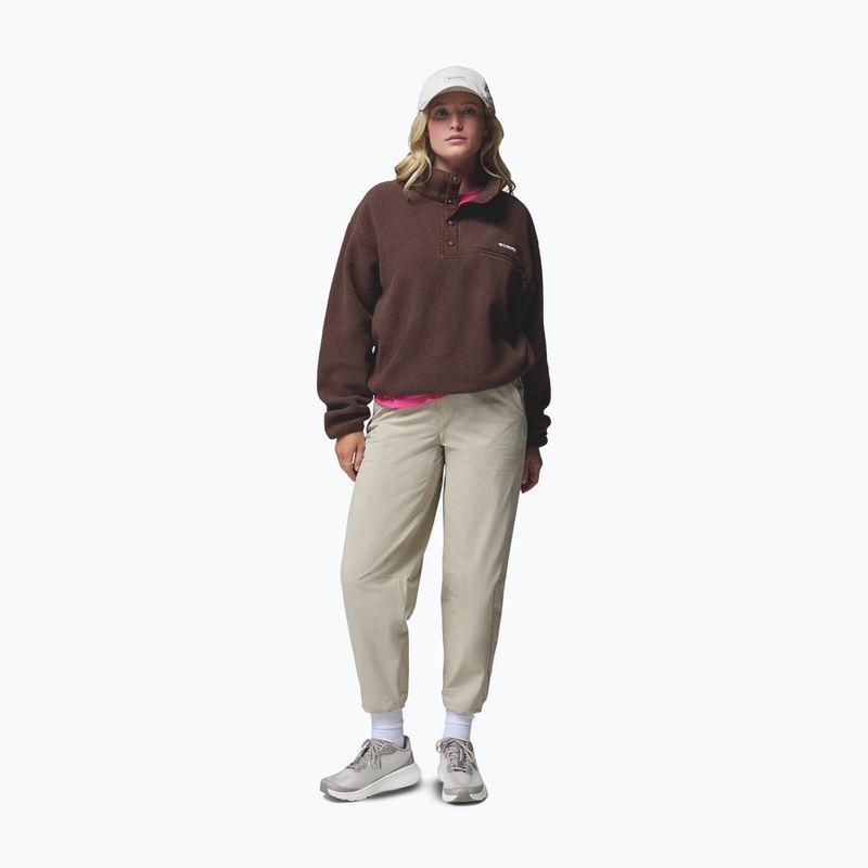 Pile donna Columbia Helvetia II Cropped Half Snap Fleece tobacco 2