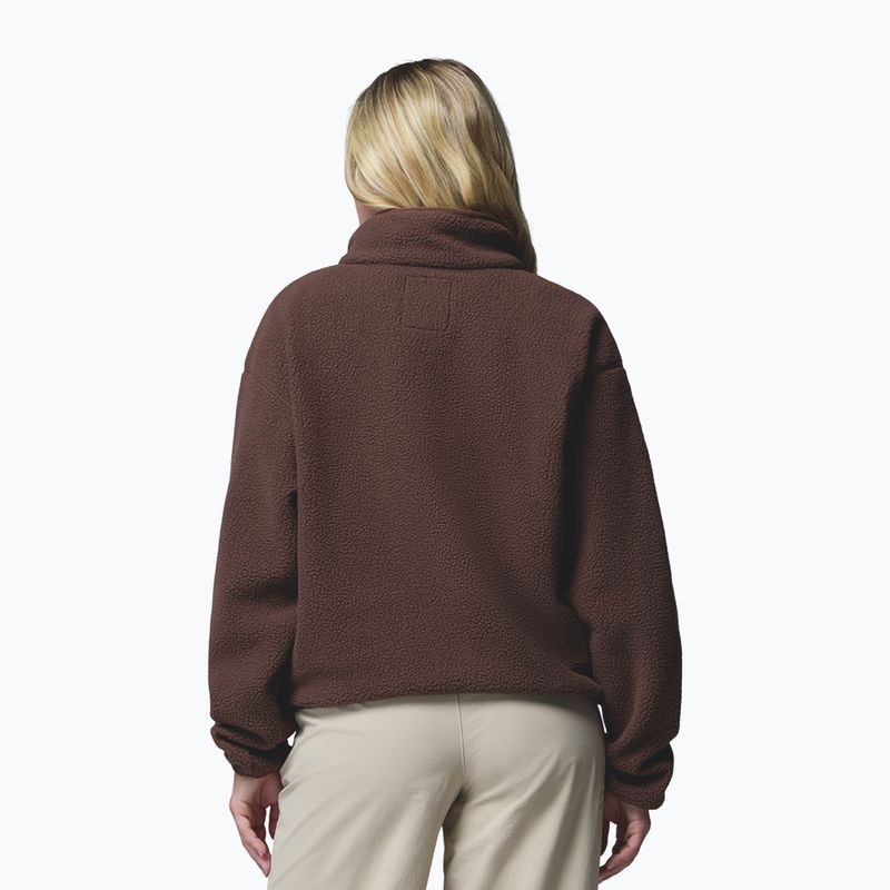 Pile donna Columbia Helvetia II Cropped Half Snap Fleece tobacco 3