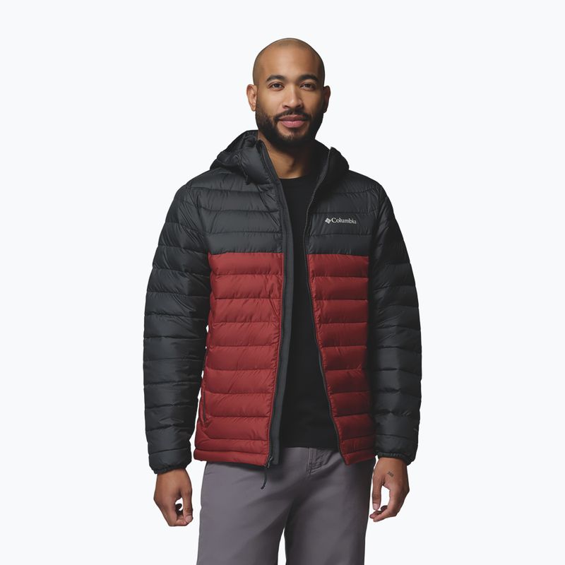 Giacca uomo Columbia Powder Lite II Hooded red oxide/shark 4