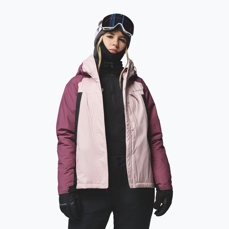 Giacca da sci da donna Columbia Snowy Summit Ins mineral pink/black/antique mauve x dye 4