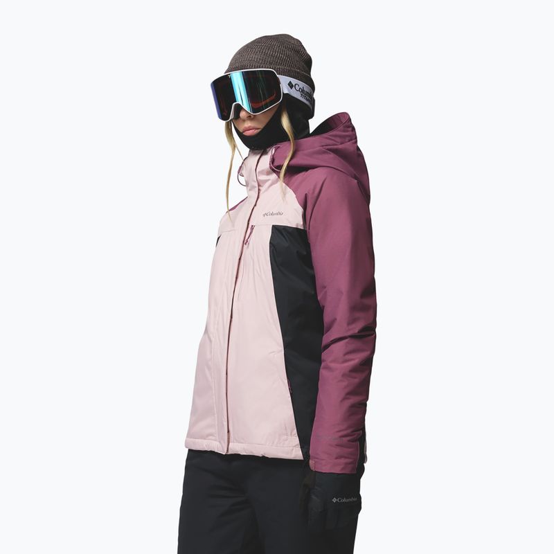 Giacca da sci da donna Columbia Snowy Summit Ins mineral pink/black/antique mauve x dye 5
