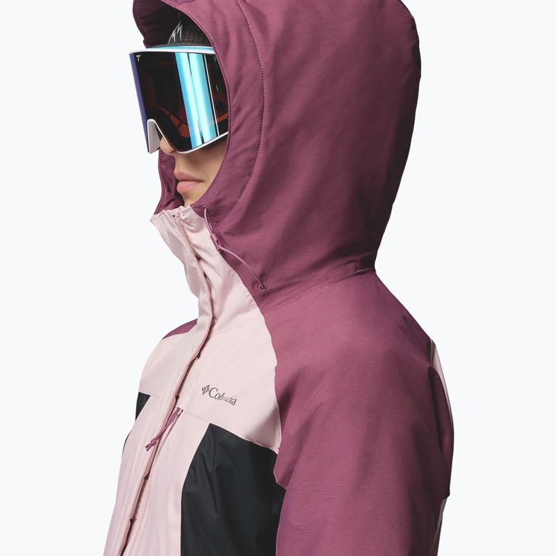 Giacca da sci da donna Columbia Snowy Summit Ins mineral pink/black/antique mauve x dye 7