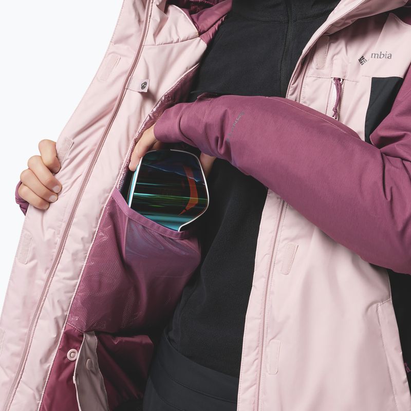 Giacca da sci da donna Columbia Snowy Summit Ins mineral pink/black/antique mauve x dye 8