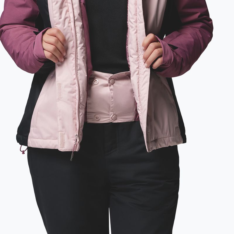 Giacca da sci da donna Columbia Snowy Summit Ins mineral pink/black/antique mauve x dye 9