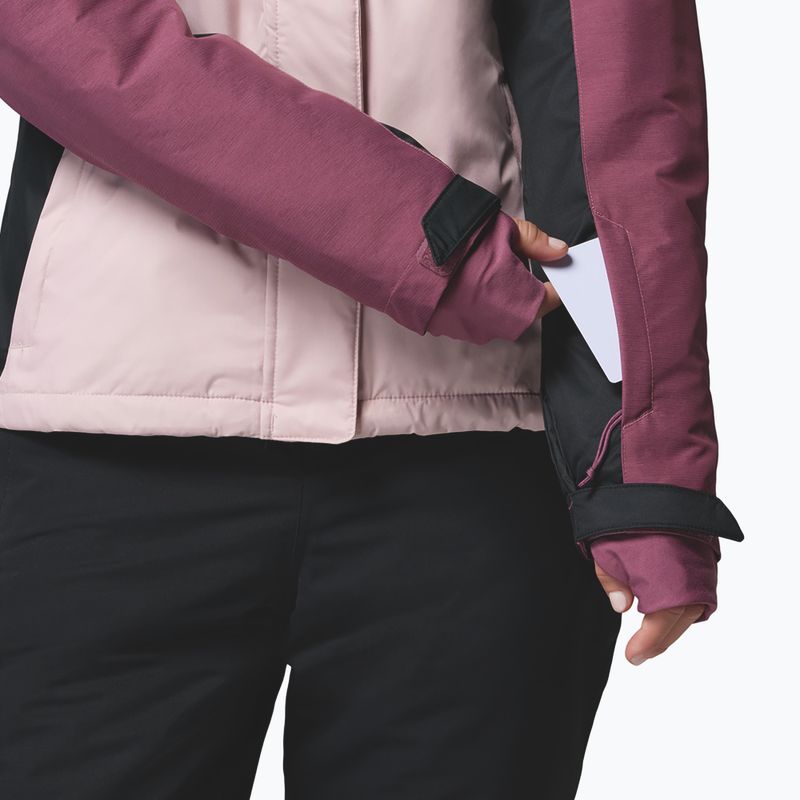 Giacca da sci da donna Columbia Snowy Summit Ins mineral pink/black/antique mauve x dye 10