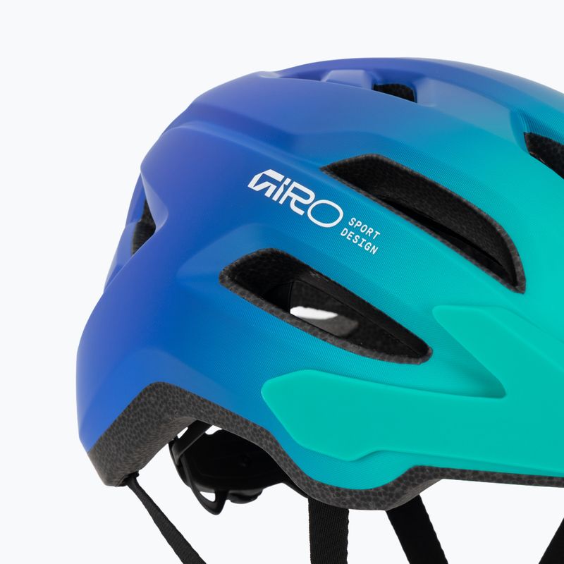 Casco da bici per bambini Giro Fixture II matte aqua green/blue jewel fade 7