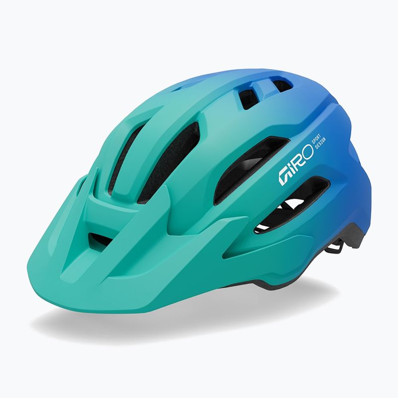 Casco da bici per bambini Giro Fixture II matte aqua green/blue jewel fade