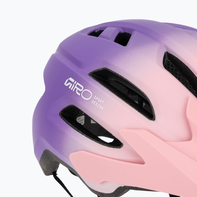 Casco da bici per bambini Giro Fixture II matte light pink/purple fade 8