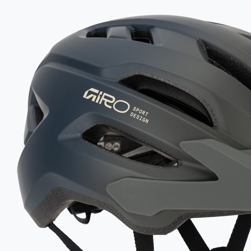 Casco da bici per bambini Giro Fixture II matte dark sage/sapphire fade 7