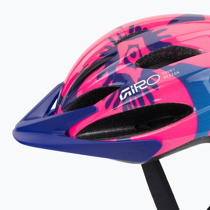 Casco da bici per bambini Giro Raze pink flowers 7