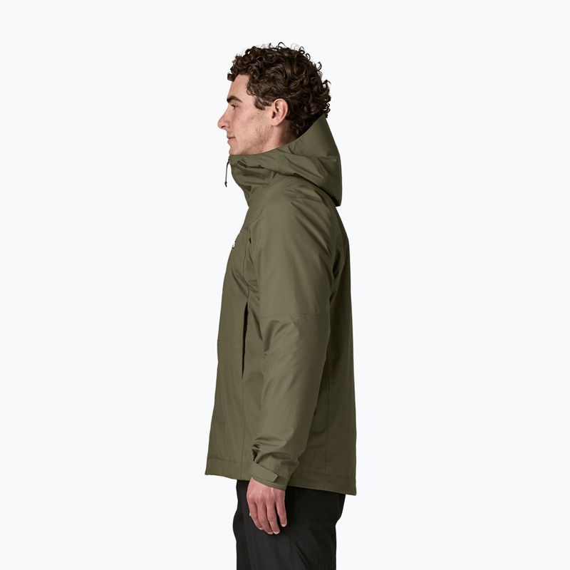 Giacca impermeabile da uomo Patagonia Insulated Boulder Fork Rain basin green 3