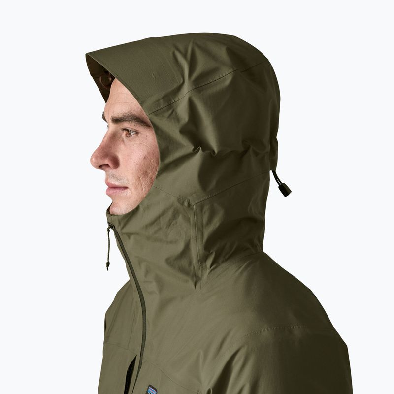 Giacca impermeabile da uomo Patagonia Insulated Boulder Fork Rain basin green 4