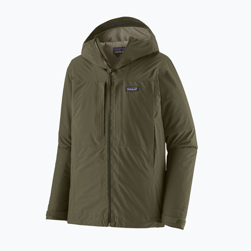 Giacca impermeabile da uomo Patagonia Insulated Boulder Fork Rain basin green 8