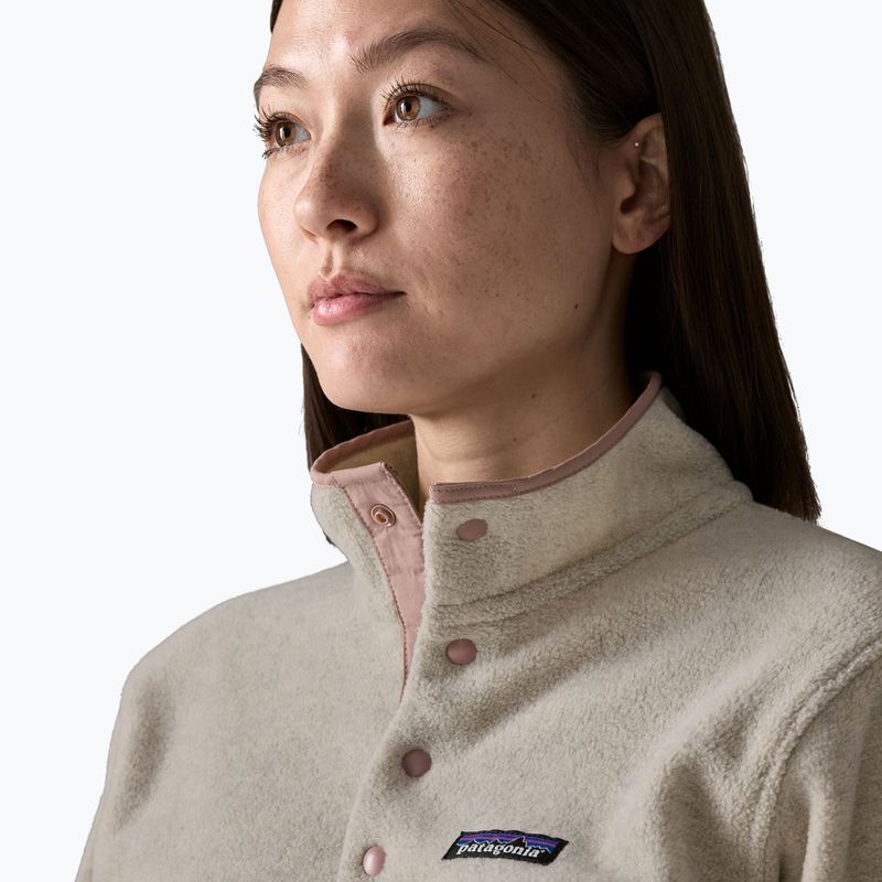 Pile donna Patagonia Lightweight Synchilla Snap-T Pullover oatmeal heather w/moonrise taupe 5