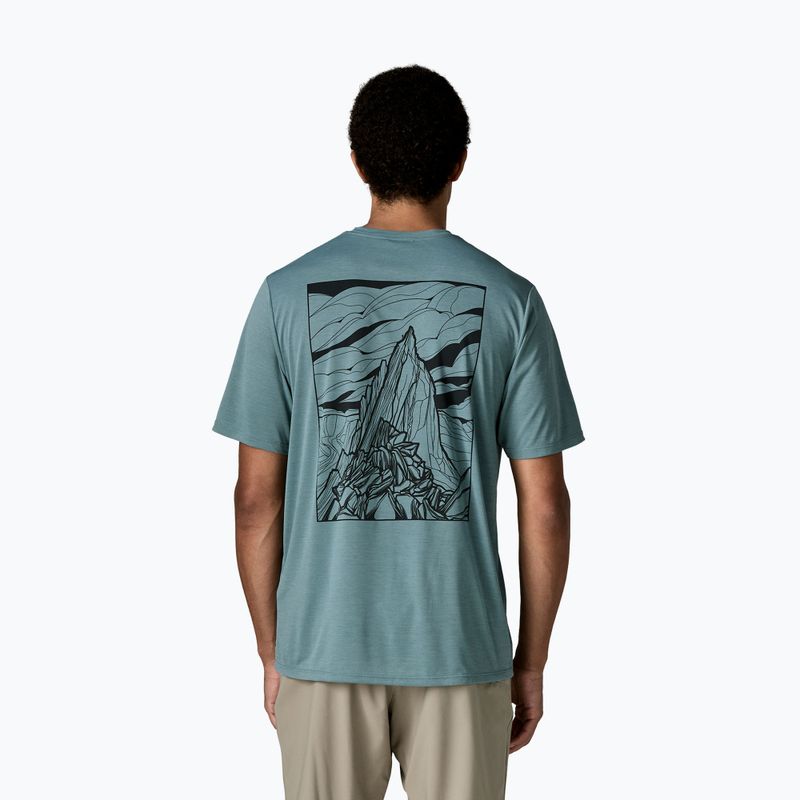 T-shirt da uomo Patagonia Cap Cool Daily Cloud Crag blue sage - light blue sage x-dye 2