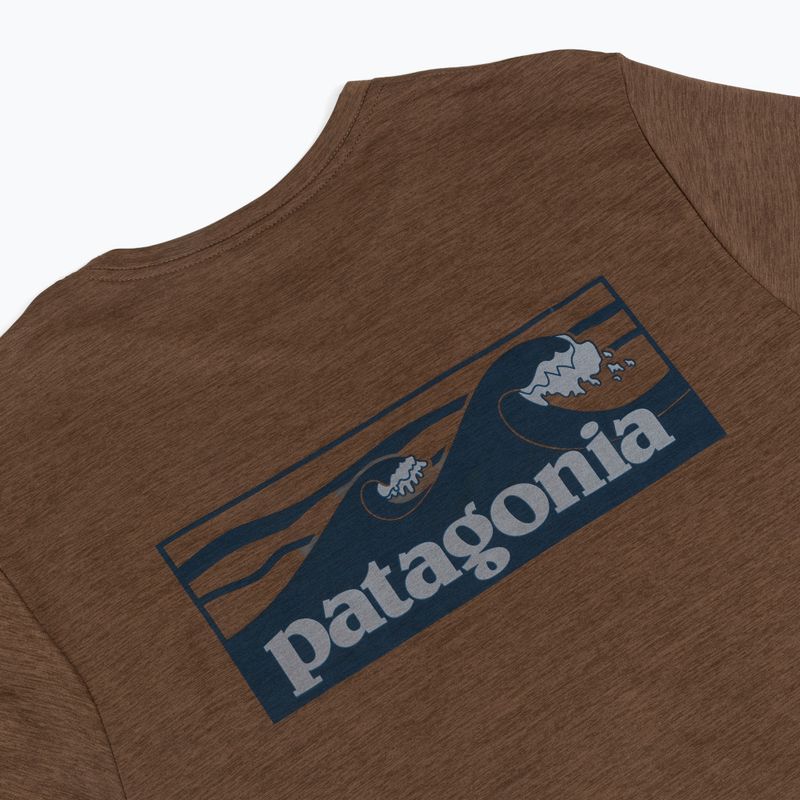 Longsleeve da uomo Patagonia Cap Cool Daily Boardshort Logo LS berm brown - light berm brown x-dye 4