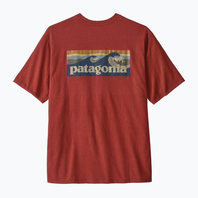 T-shirt da uomo Patagonia Boardshort Logo Pocket Responsibili rusty red 2