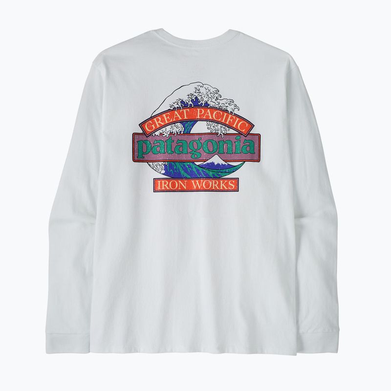 Longsleeve da uomo Patagonia Great Waves Responsibili-Tee LS fiber white 2