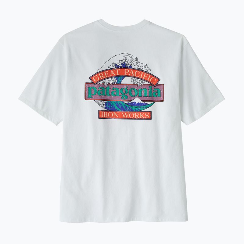 T-shirt da uomo Patagonia Great Waves Responsibili-Tee fiber white 2