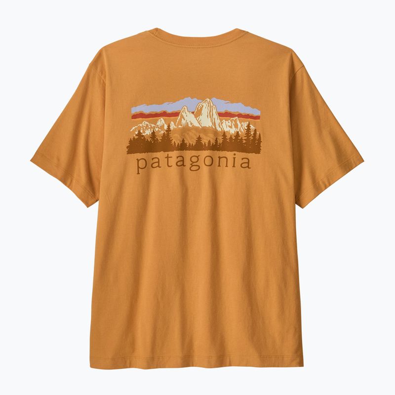 T-shirt da uomo Patagonia Fitz Roy Foothills dried mango 2