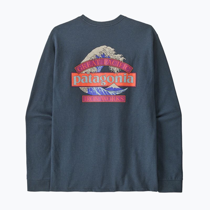 Longsleeve da uomo Patagonia Great Waves Responsibili-Tee LS summit blue 3