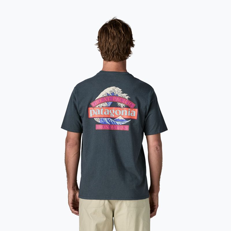 T-shirt da uomo Patagonia Great Waves Responsibili-Tee summit blue 2