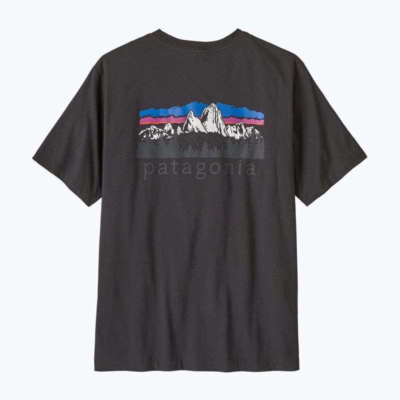 T-shirt da uomo Patagonia Fitz Roy Foothills ink black 3