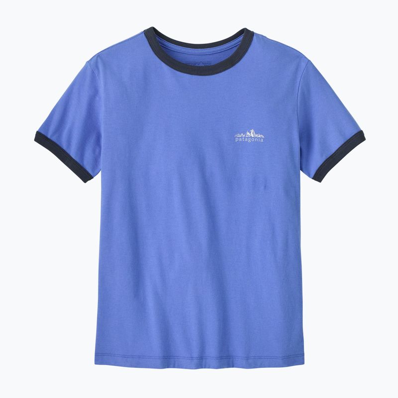 Maglietta da donna Patagonia Fitz Roy Foothills Ringer Tee diver blue