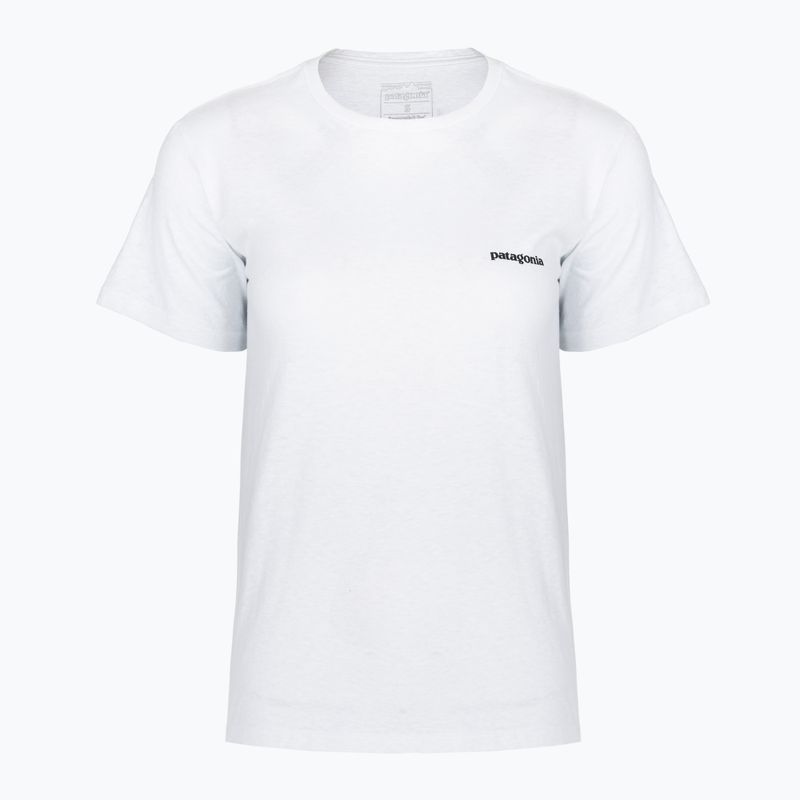 Maglietta da donna Patagonia P-6 Logo Responsibili-Tee fiber white