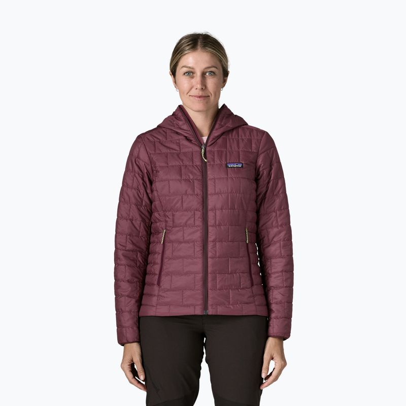 Giacca imbottita da donna Patagonia Nano Puff Hoody berry fig