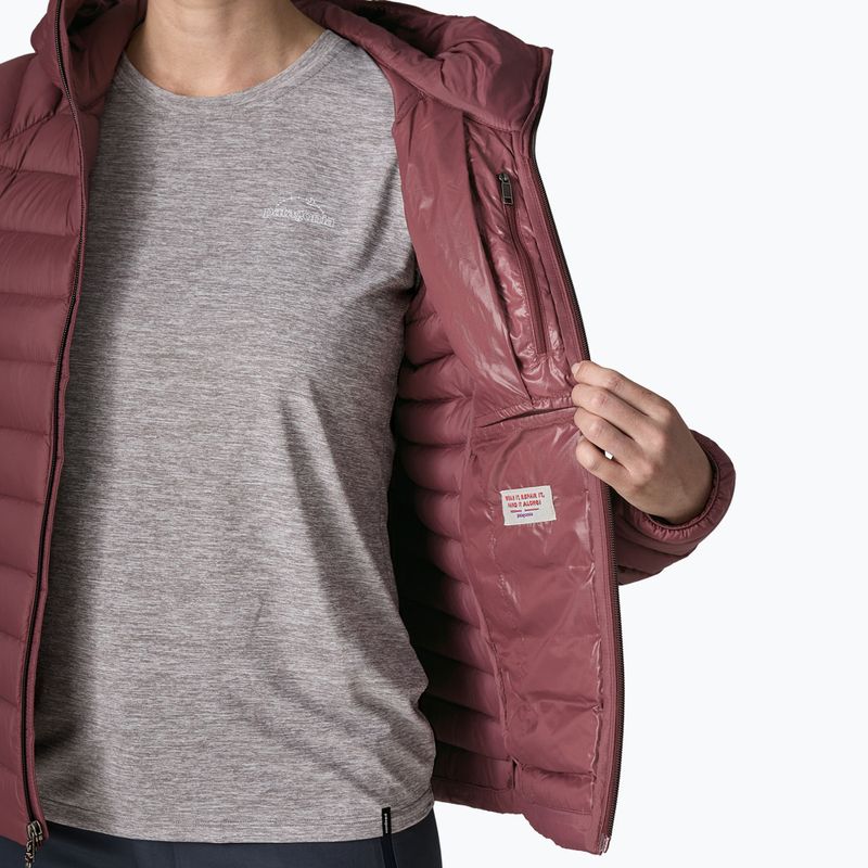 Piumino donna Patagonia Down Sweater Hoody dark ruby 9