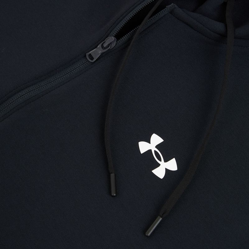 Felpa da uomo Under Armour Flex Fleece Full Zip black/white 3