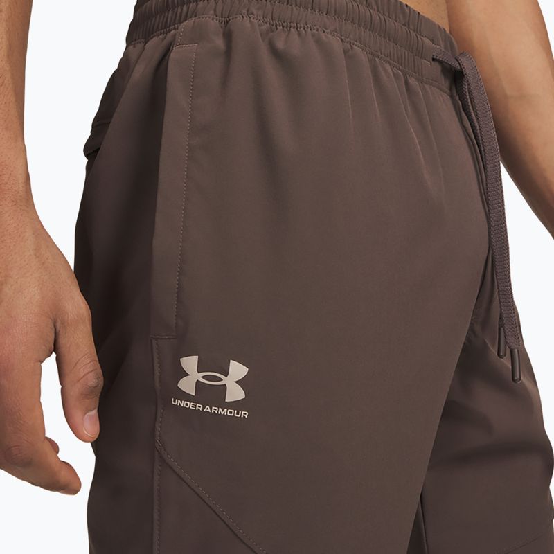 Pantaloni da uomo Under Armour Vibe Woven Jogger peppercorn/highland buff 4