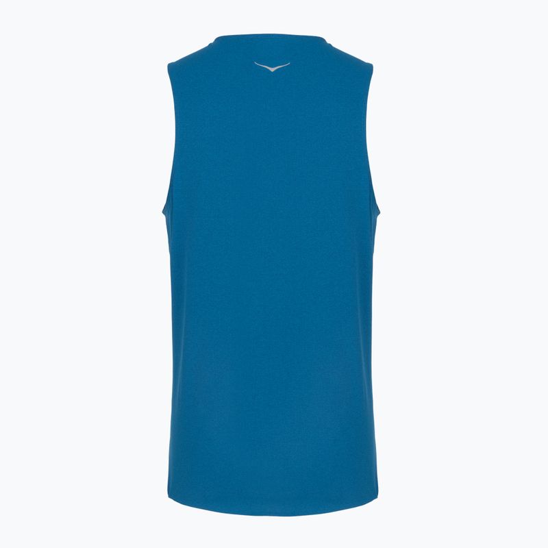 Maglia da corsa da uomo HOKA EveryRun Tank night glow blue 2