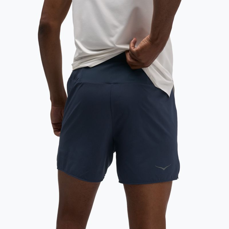 Pantaloncini da corsa da uomo HOKA Glide Short 5" Brief varsity navy 3