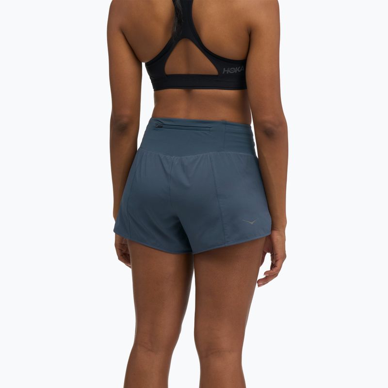 Pantaloncini da corsa da donna HOKA Glide Short 3.5" Brief varsity navy 3