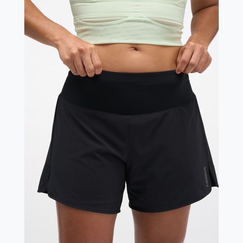 Pantaloncini da corsa da donna HOKA Glide Short 5" 2in1 black 4