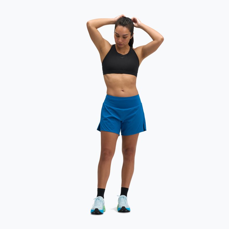 Pantaloncini da corsa da donna HOKA Glide Short 5" 2in1 night glow blue 2