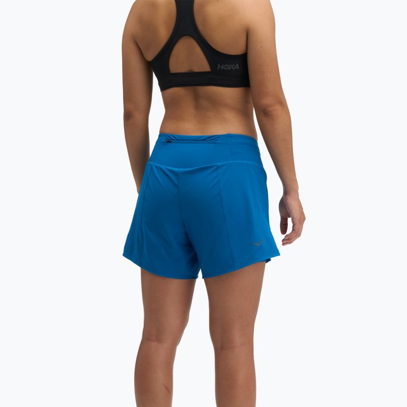 Pantaloncini da corsa da donna HOKA Glide Short 5" 2in1 night glow blue 3