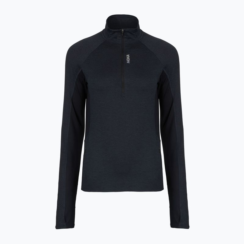 Felpa da corsa donna HOKA Skyform Half Zip black heather