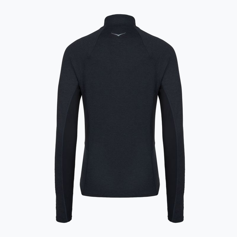 Felpa da corsa donna HOKA Skyform Half Zip black heather 2
