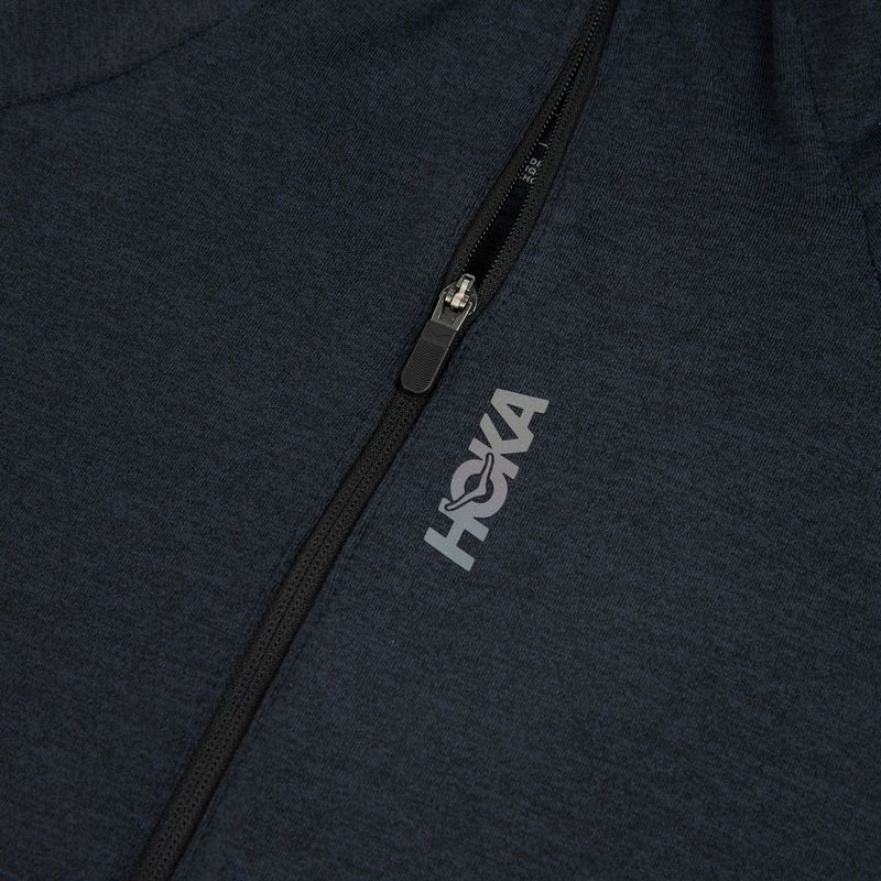 Felpa da corsa donna HOKA Skyform Half Zip black heather 3