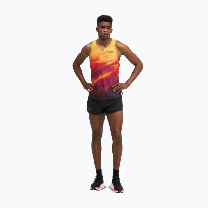 Maglia da corsa da uomo HOKA Race Day Singlet TR Print hoka citrus 2