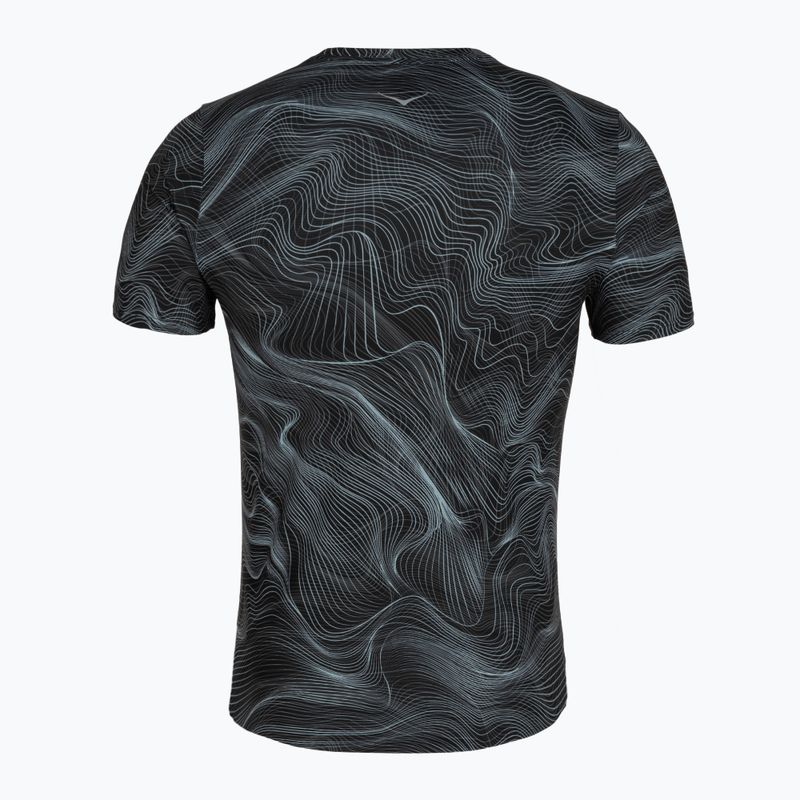 Maglia da corsa da uomo HOKA EveryRun CLF PRT black/white 2
