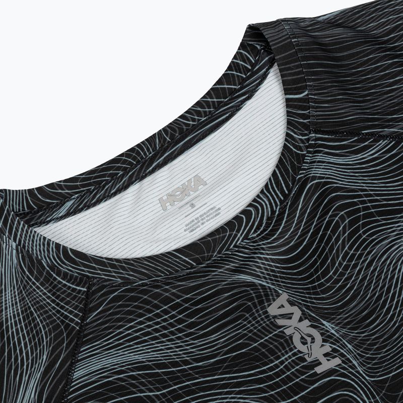 Maglia da corsa da uomo HOKA EveryRun CLF PRT black/white 3