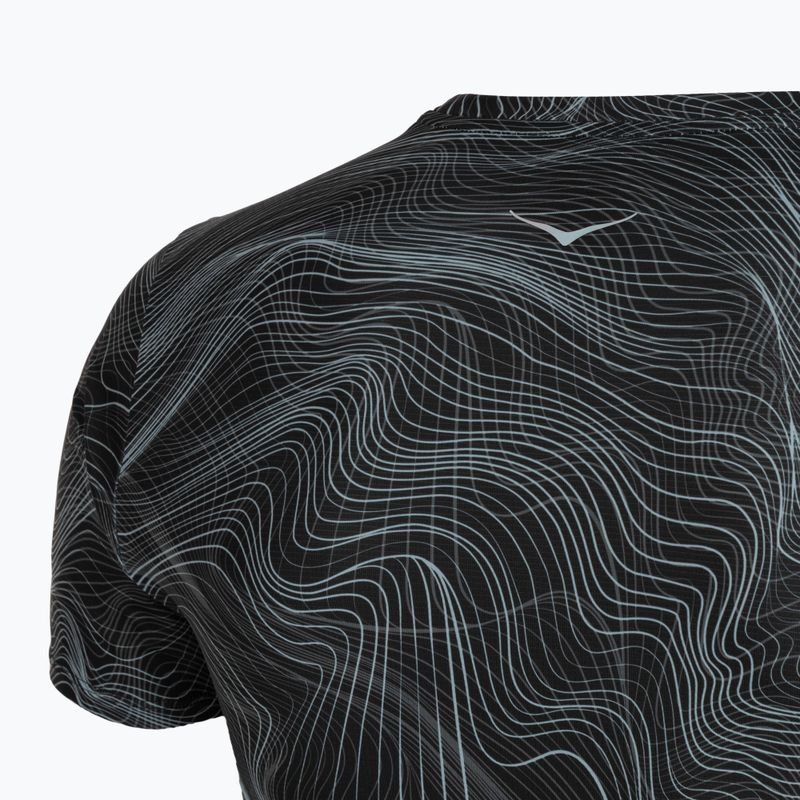 Maglia da corsa da uomo HOKA EveryRun CLF PRT black/white 4