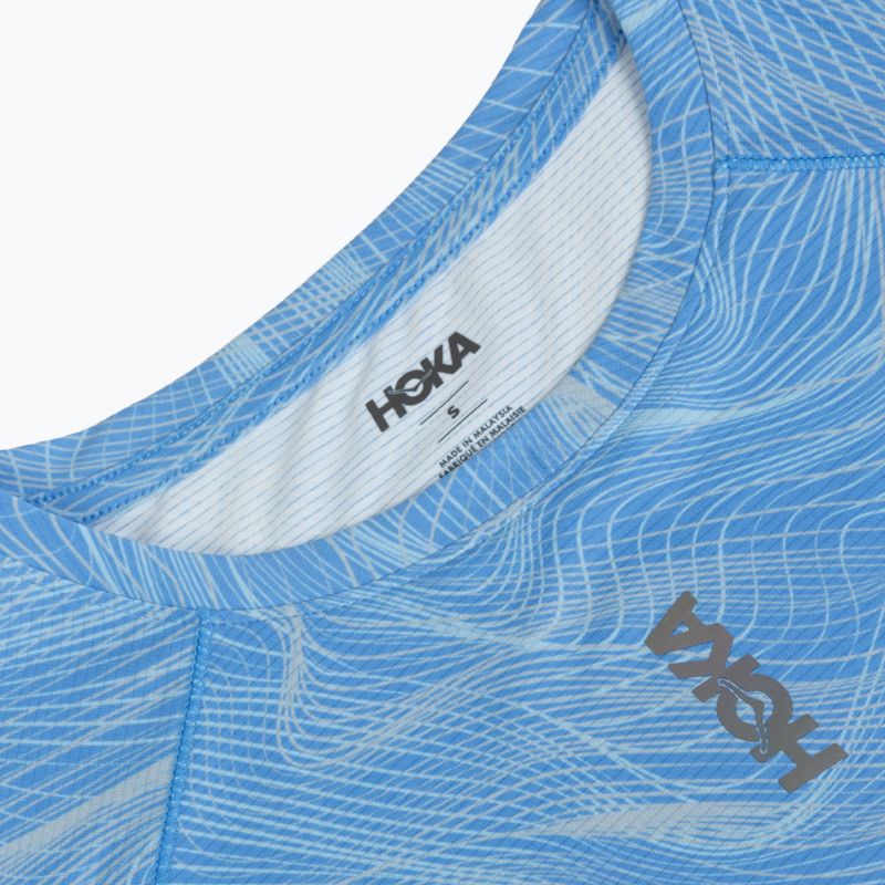 Maglia da corsa da uomo HOKA EveryRun CLF PRT mineral blue 3