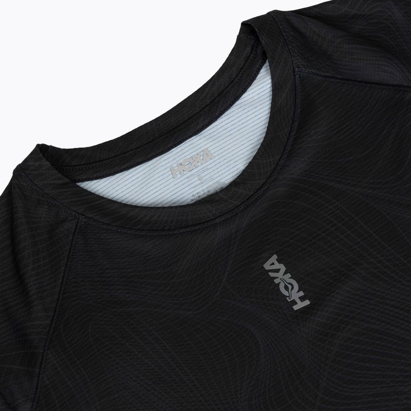 Maglia da running da donna HOKA EveryRun CLF PRT black/squid ink 3