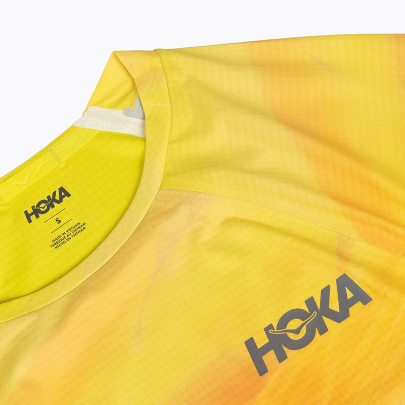 Maglia da corsa da uomo HOKA Race Day Short Sleeve TR PRT hoka citrus print 3